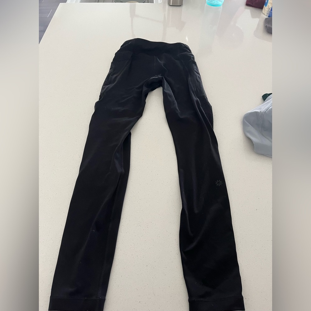 Black Athleta girl leggings, little kids size M